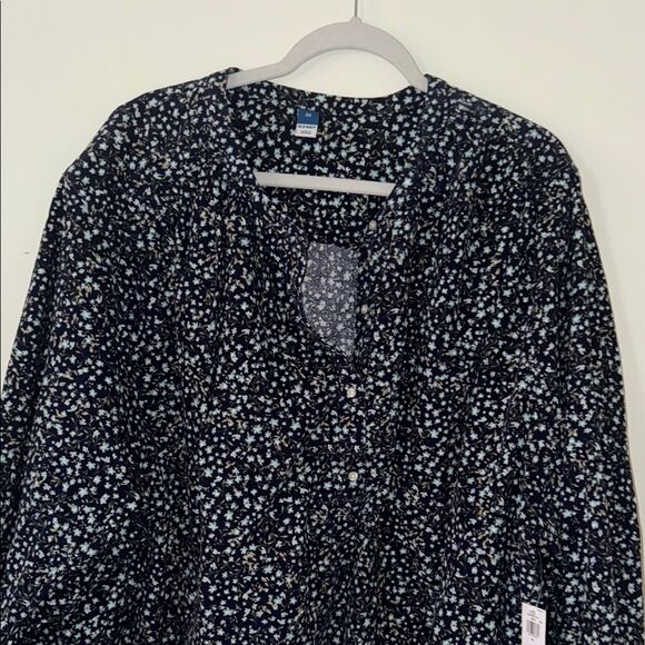 Old navy plus size Floral long sleeves Blouse 3x NWT - Picture 3 of 9